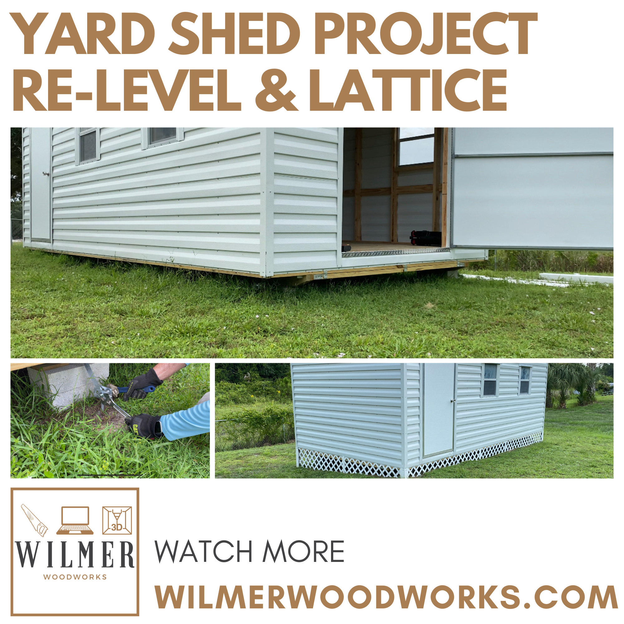 Re-Level & Lattice | Keep critters OUT and make your shed look GREAT! 1 Re-Level & Lattice | Keep critters OUT and make your shed look GREAT!