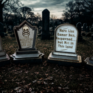 Laser Cut Halloween Tombstone Sign Pack – 4 Funny SVG Files