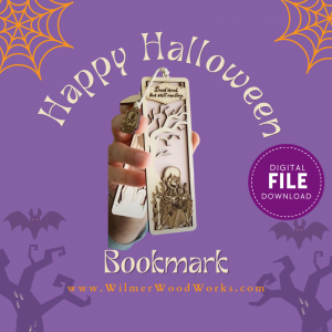 Halloween Laser Cut Bookmark SVG – Skeleton, Witch & Grim Reaper Designs for Glowforge & xTool