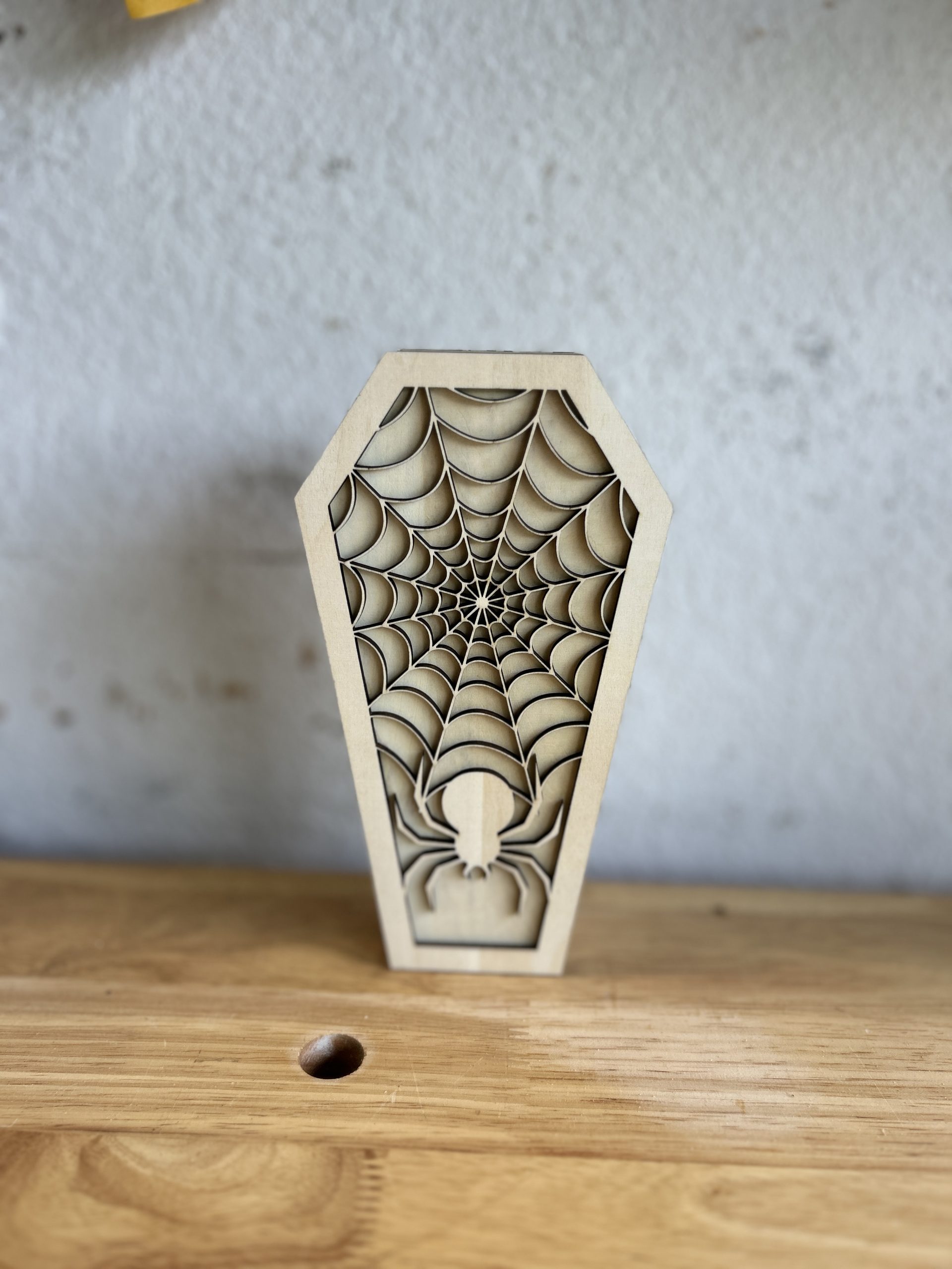 Halloween Laser Cut Candy Box SVG – Coffin Design with Spider Web Lid for XTool & LightBurn 5 Halloween Laser Cut Candy Box SVG – Coffin Design with Spider Web Lid for XTool & LightBurn - Image 5