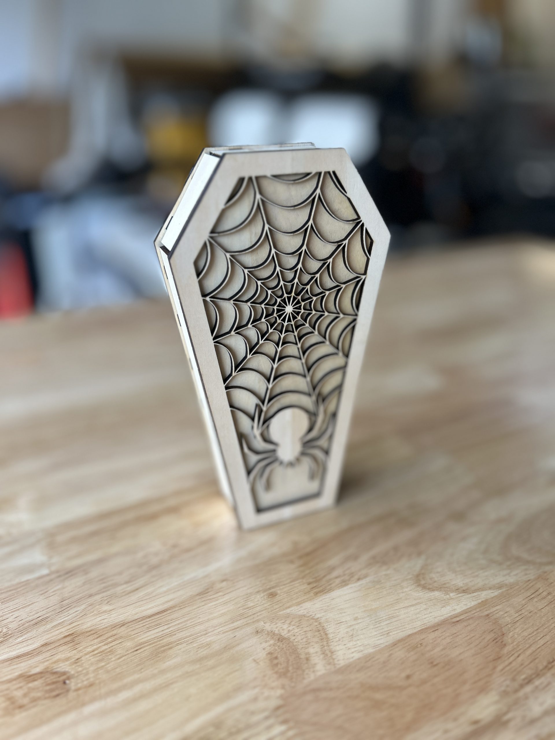 Halloween Laser Cut Candy Box SVG – Coffin Design with Spider Web Lid for XTool & LightBurn 6 Halloween Laser Cut Candy Box SVG – Coffin Design with Spider Web Lid for XTool & LightBurn - Image 6