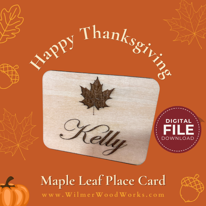 Laser Cut Maple Leaf Thanksgiving Name Tag SVG File β XTool, LightBurn Compatible 1 Laser Cut Maple Leaf Thanksgiving Name Tag SVG File β XTool, LightBurn Compatible