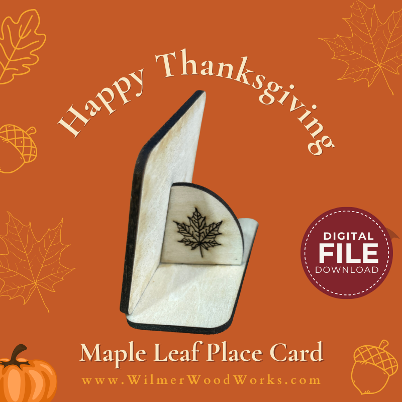 Laser Cut Maple Leaf Thanksgiving Name Tag SVG File β XTool, LightBurn Compatible 2 Laser Cut Maple Leaf Thanksgiving Name Tag SVG File β XTool, LightBurn Compatible - Image 2