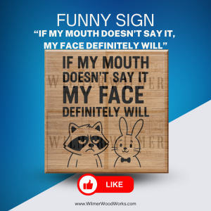 “Social Battery: Dead” – Raccoon & Bunny Laser Sign