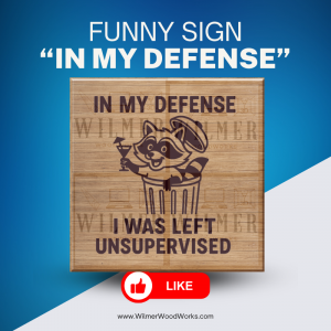 “In My Defense I Was Left Unsupervised” – Party Raccoon Laser File