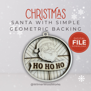 Santa Ornament SVG File for Laser Cutting – Holiday Christmas Digital Download