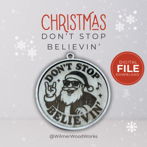 Don’t Stop Believin’ Santa Ornament – Rock Out This Christmas