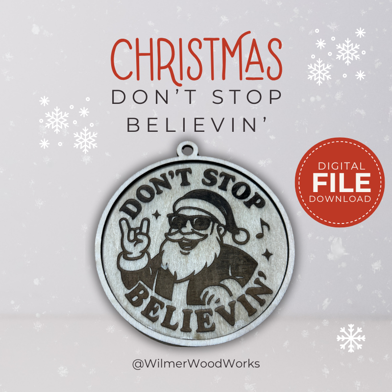 Don’t Stop Believin’ Santa Ornament – Rock Out This Christmas 1 Don’t Stop Believin’ Santa Ornament – Rock Out This Christmas