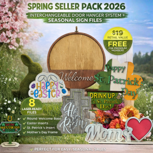 Spring Seller Pack 2026 – 8 Laser-Ready Files for Easter, St. Patrick’s & Mother’s Day
