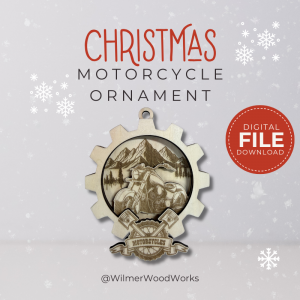 Throttle Into the Holidays – Motorcycle Christmas Ornament SVG